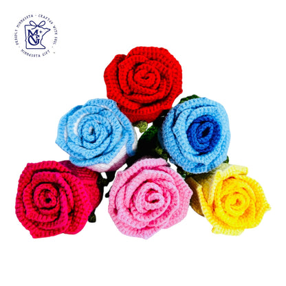 ROSE No.1 (long-petaled rose) - Unique Wool Keychains