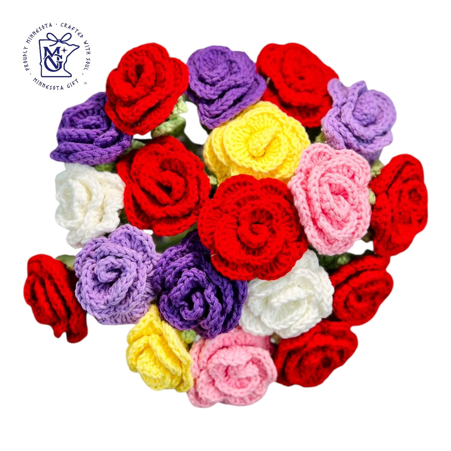 ROSE No.3 (ruffled rose) - Unique Wool Keychains