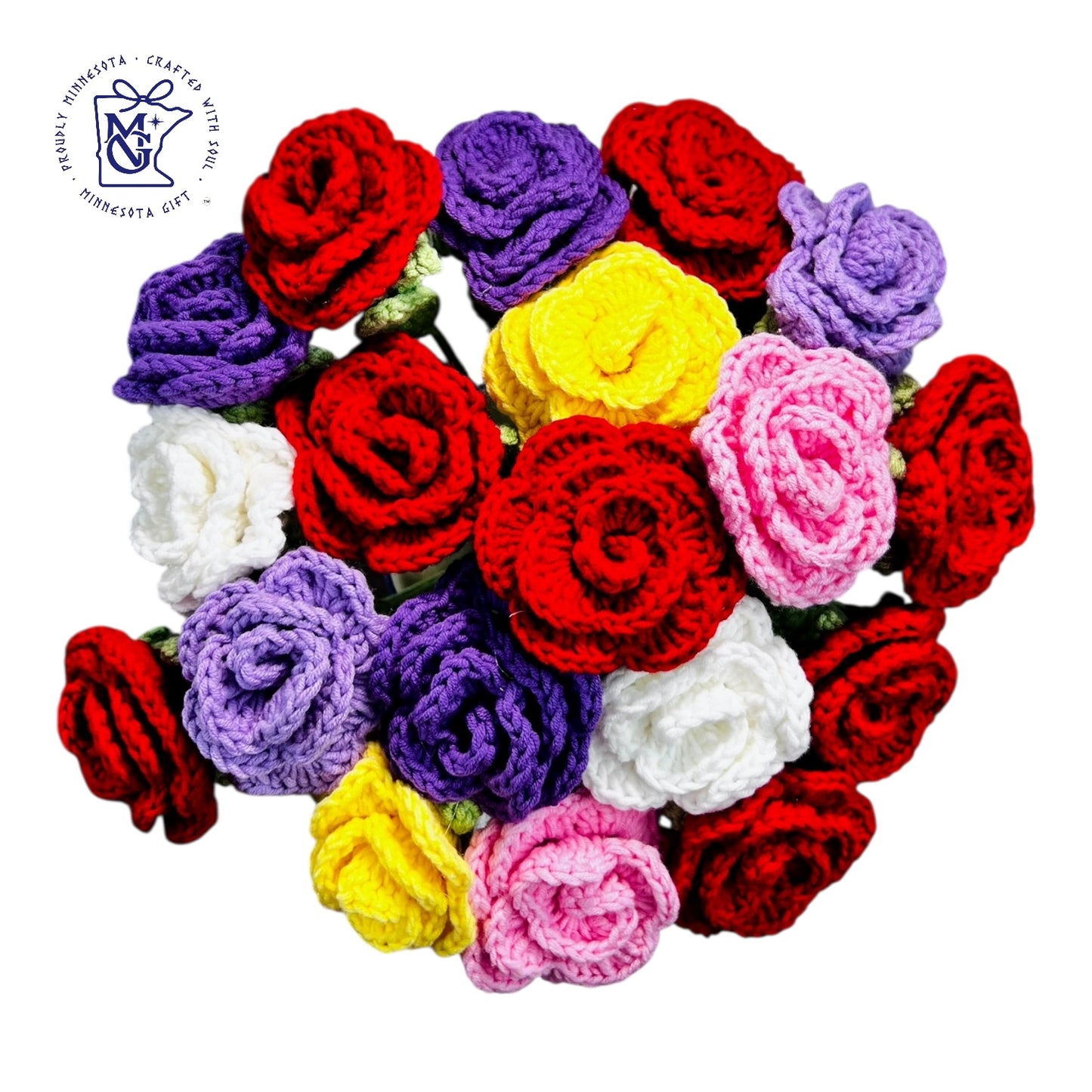 ROSE No.3 (ruffled rose) - Unique Wool Keychains