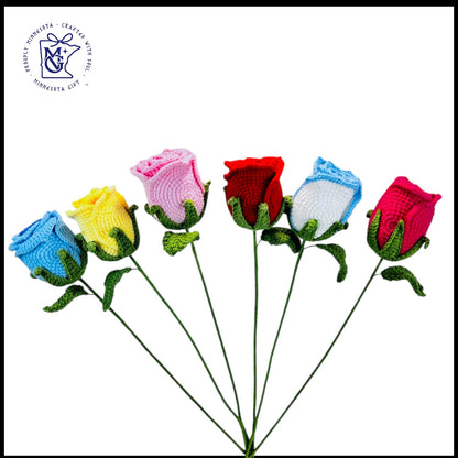 ROSE No.1 (long-petaled rose) - Unique Wool Keychains