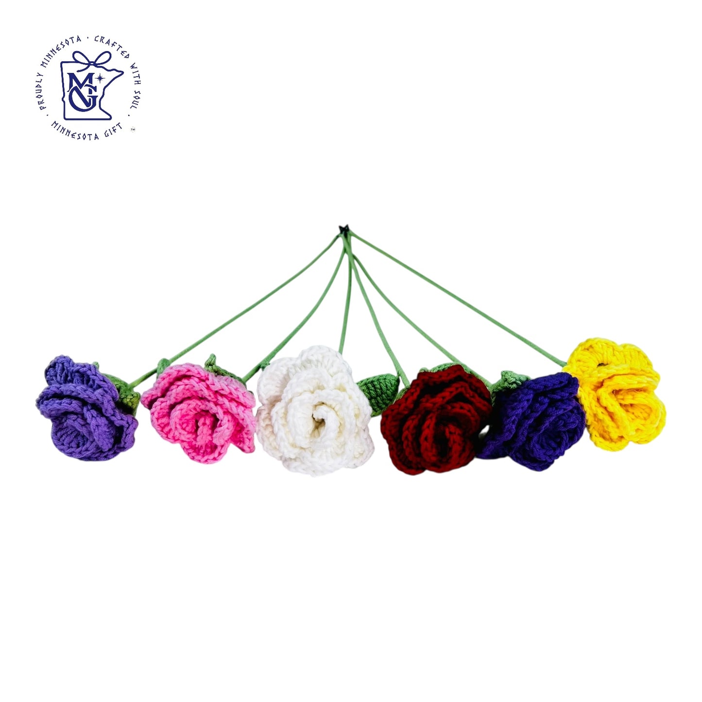 ROSE No.3 (ruffled rose) - Unique Wool Keychains