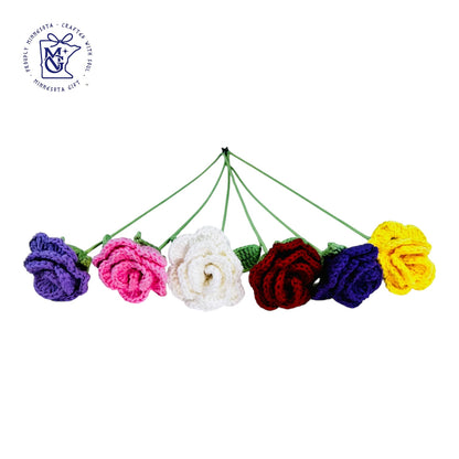 ROSE No.3 (ruffled rose) - Unique Wool Keychains