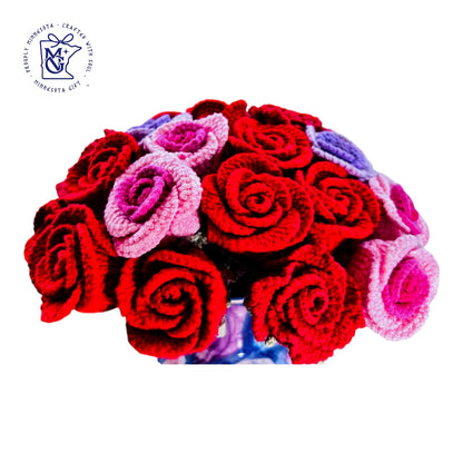 ROSE No.3 (ruffled rose) - Unique Wool Keychains