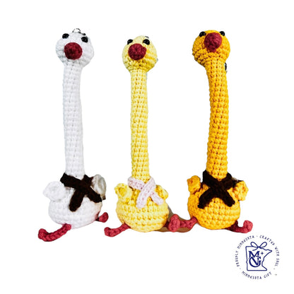 LONG NECKED GOSSE - Unique Wool Keychains