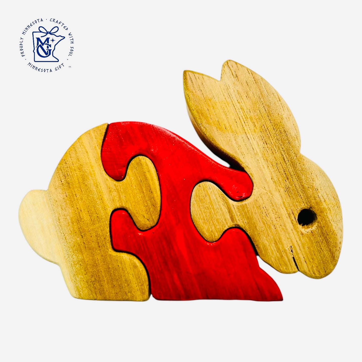 RABBIT 2 - Wooden Animal Puzzle Toy for Kids