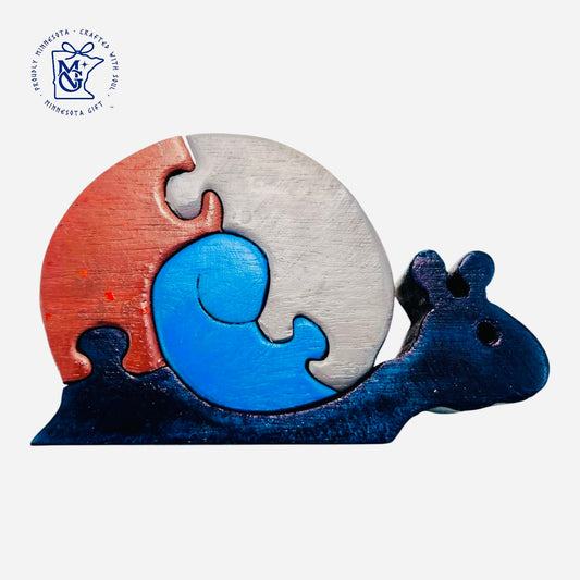 SNAIL - Wooden Animal Puzzle Toy for Kids