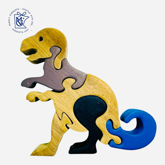 T.REX - Handmade Animal Wooden Puzzle Vintage