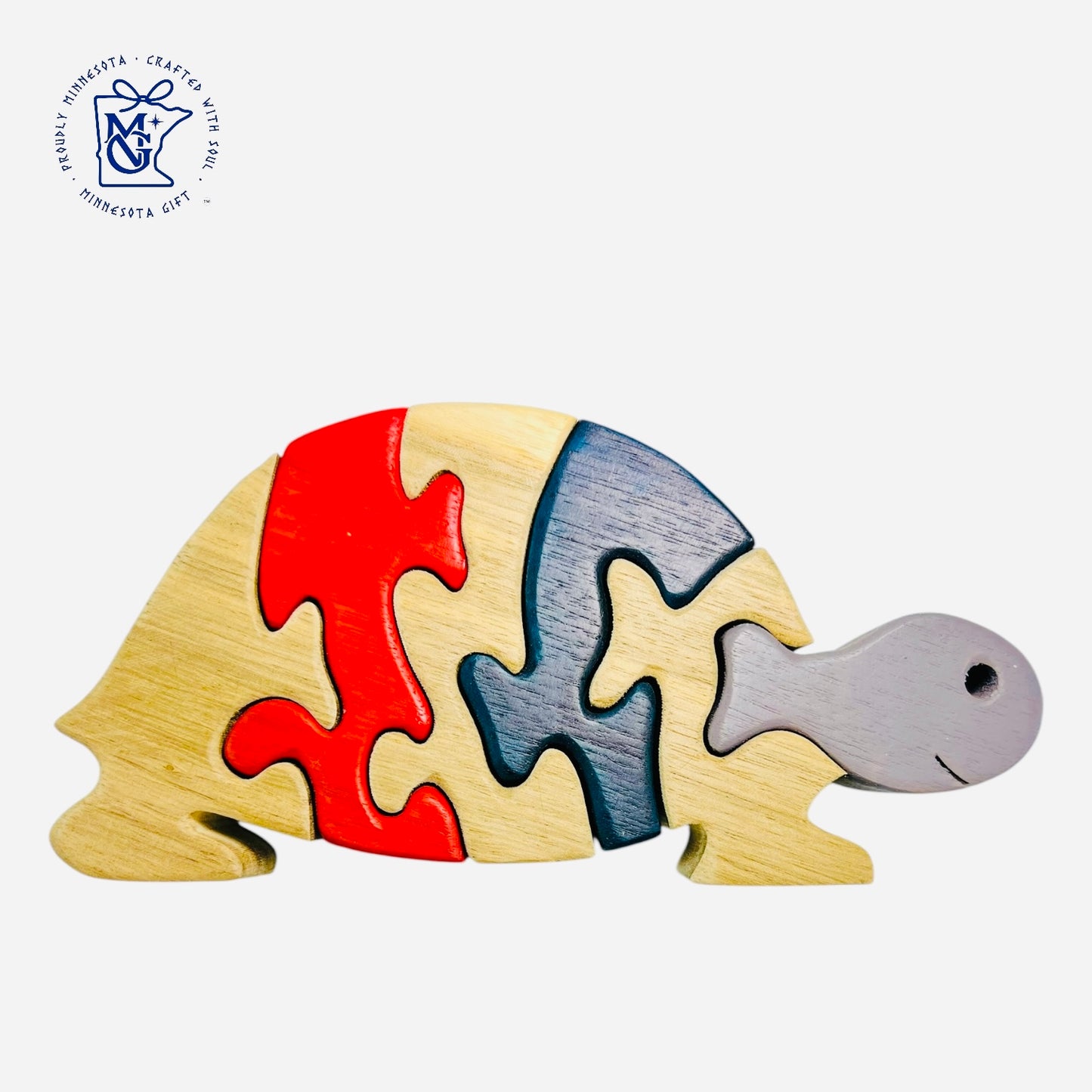 TURTLE - Handmade Animal Wooden Puzzle Vintage