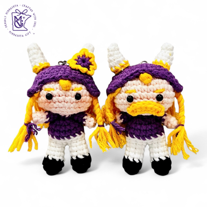 Viking Hero Wool Keychain